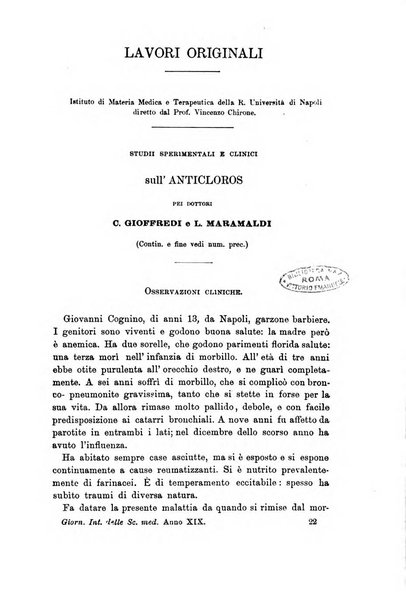 Giornale internazionale delle scienze mediche