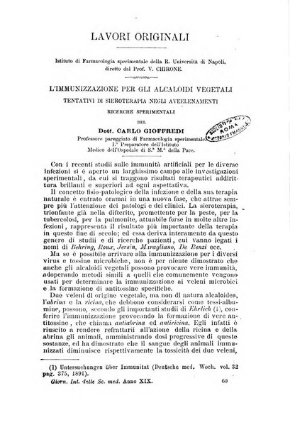 Giornale internazionale delle scienze mediche