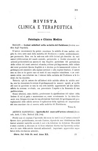 Giornale internazionale delle scienze mediche