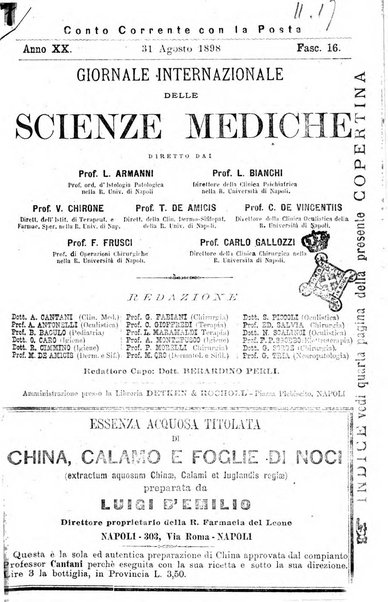 Giornale internazionale delle scienze mediche