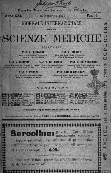 Giornale internazionale delle scienze mediche