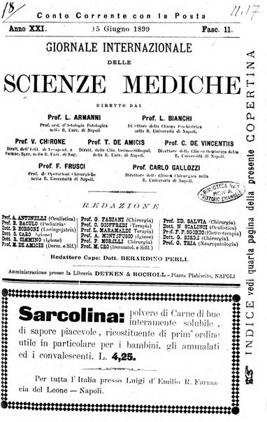 Giornale internazionale delle scienze mediche