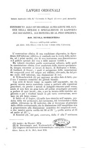 Giornale internazionale delle scienze mediche