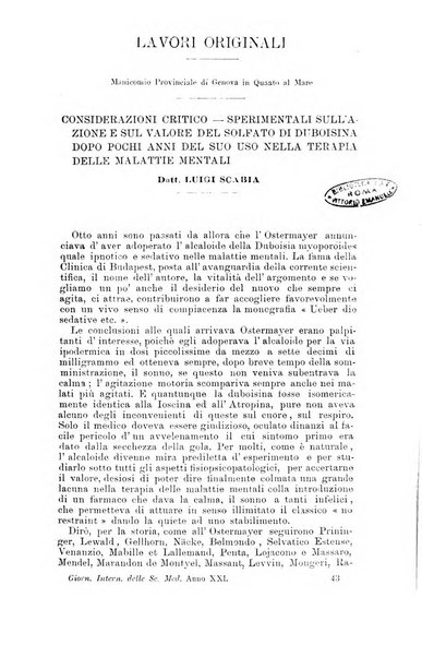 Giornale internazionale delle scienze mediche