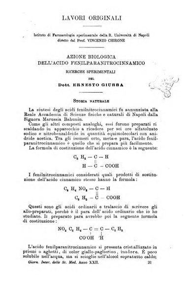 Giornale internazionale delle scienze mediche