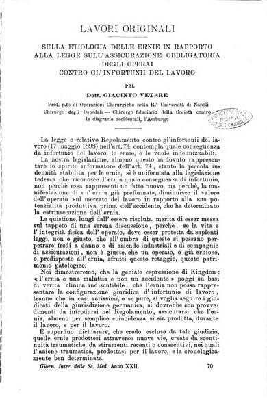 Giornale internazionale delle scienze mediche