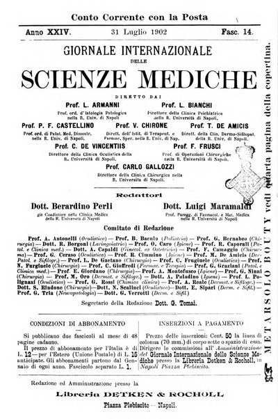 Giornale internazionale delle scienze mediche