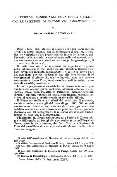 Giornale internazionale delle scienze mediche