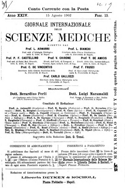 Giornale internazionale delle scienze mediche