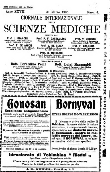 Giornale internazionale delle scienze mediche