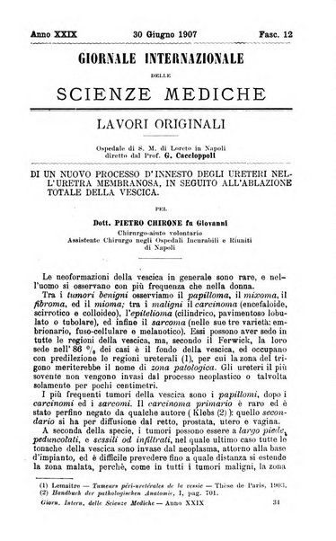 Giornale internazionale delle scienze mediche