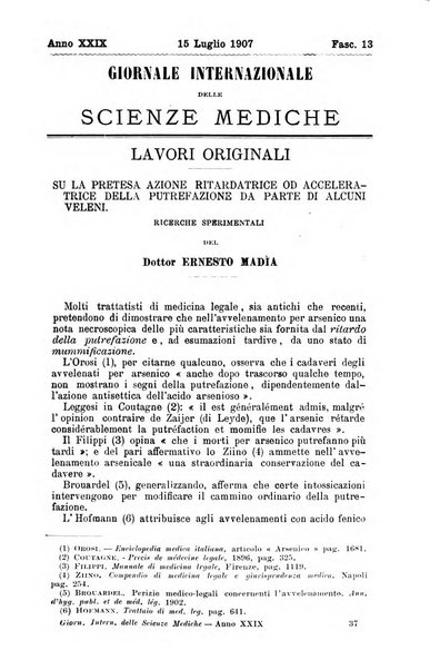 Giornale internazionale delle scienze mediche