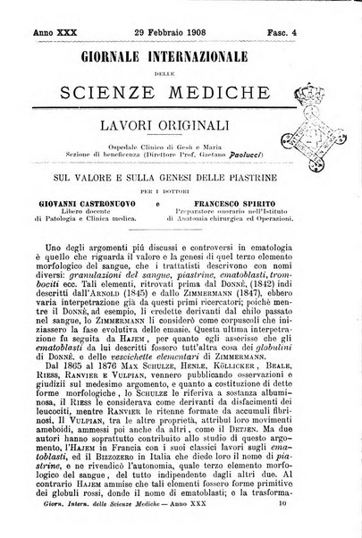 Giornale internazionale delle scienze mediche