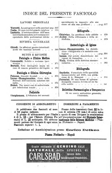 Giornale internazionale delle scienze mediche