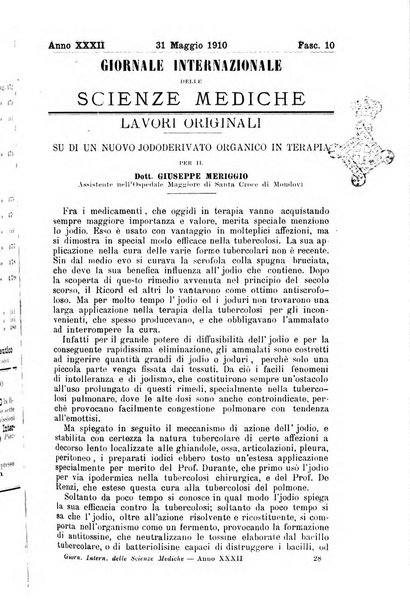 Giornale internazionale delle scienze mediche