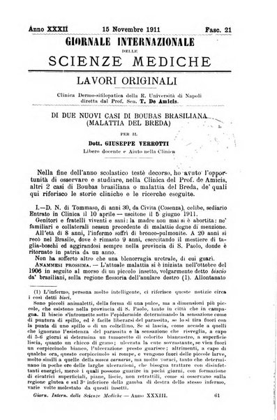 Giornale internazionale delle scienze mediche