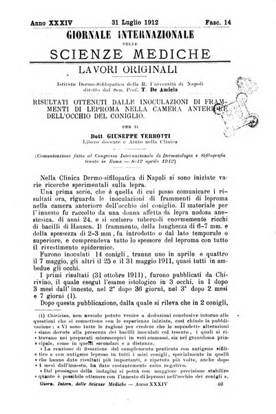 Giornale internazionale delle scienze mediche