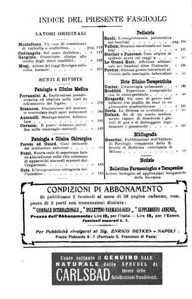 Giornale internazionale delle scienze mediche