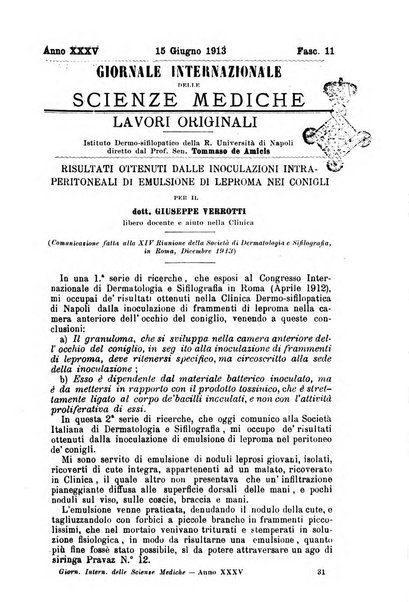 Giornale internazionale delle scienze mediche