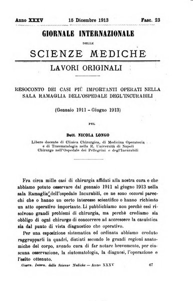 Giornale internazionale delle scienze mediche