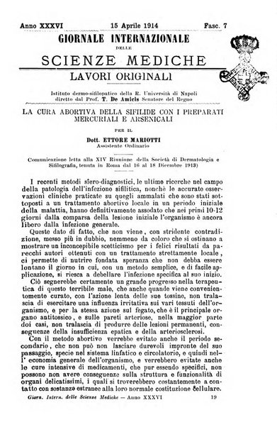 Giornale internazionale delle scienze mediche