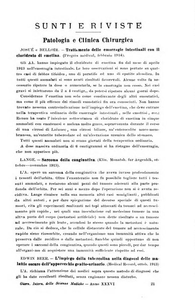 Giornale internazionale delle scienze mediche