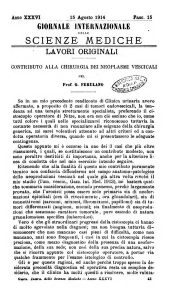 Giornale internazionale delle scienze mediche