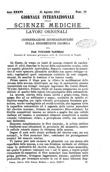 Giornale internazionale delle scienze mediche