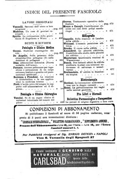 Giornale internazionale delle scienze mediche