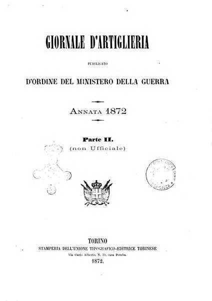 Giornale di artiglieria e genio. Parte 2., non ufficiale