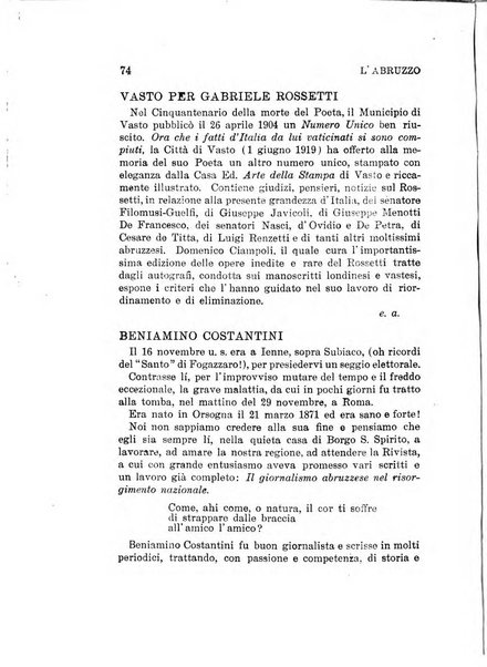 L'Abruzzo rassegna di vita regionale