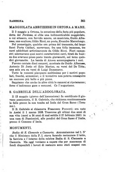 L'Abruzzo rassegna di vita regionale