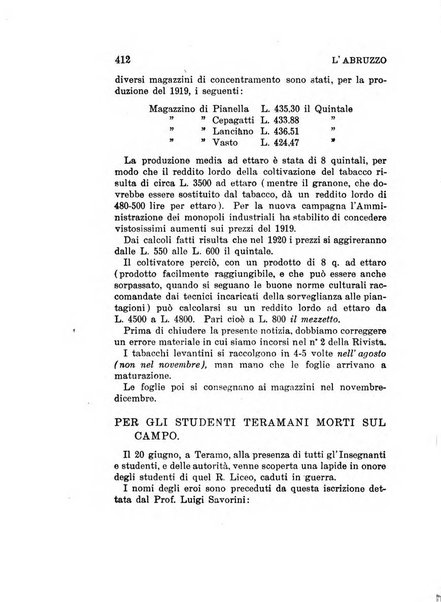 L'Abruzzo rassegna di vita regionale