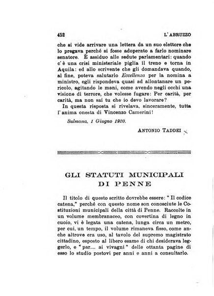 L'Abruzzo rassegna di vita regionale