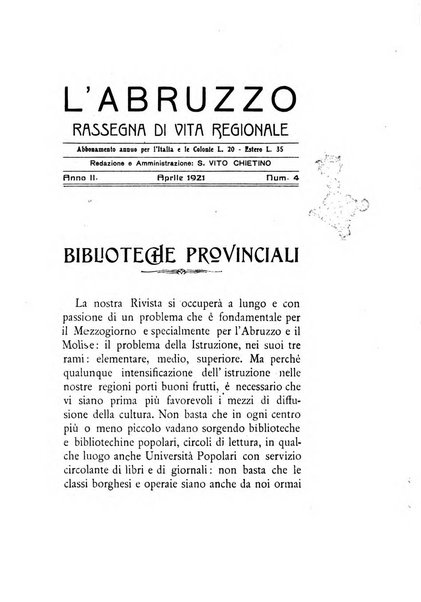 L'Abruzzo rassegna di vita regionale