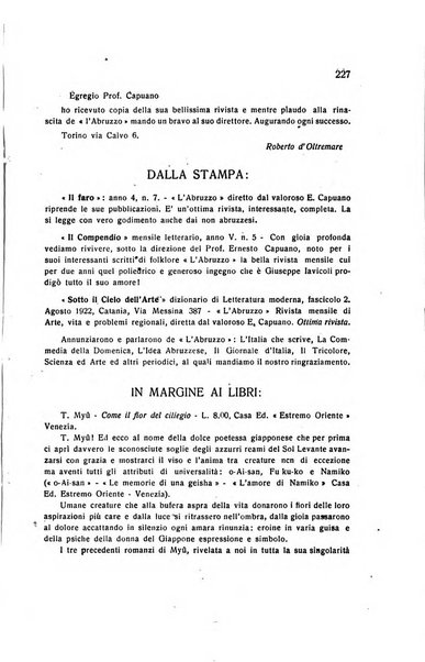 L'Abruzzo rassegna di vita regionale