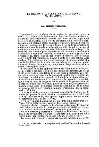 Il morgagni giornale indirizzato al progresso della medicina. Parte 1., Archivio o Memorie originali