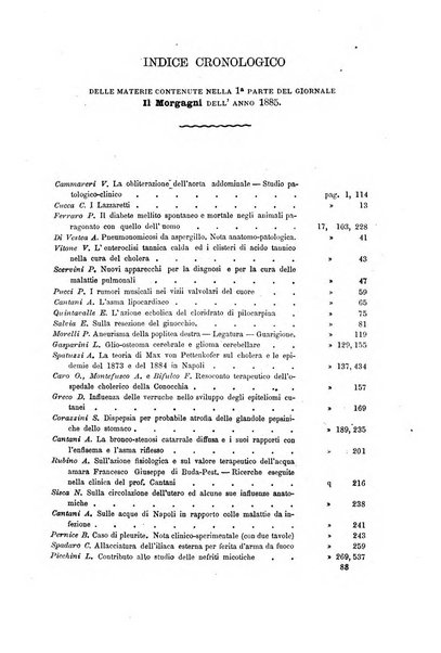 Il morgagni giornale indirizzato al progresso della medicina. Parte 1., Archivio o Memorie originali