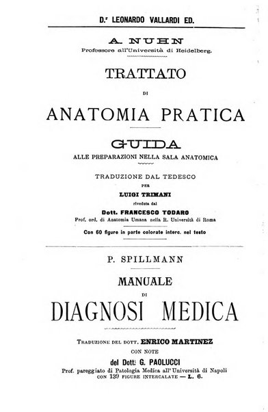 Il morgagni giornale indirizzato al progresso della medicina. Parte 1., Archivio o Memorie originali