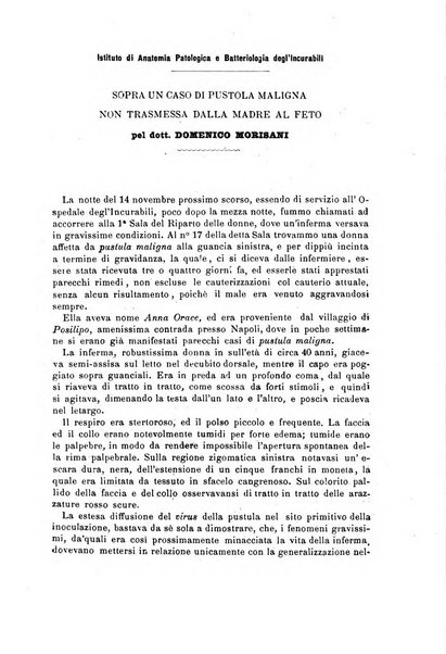 Il morgagni giornale indirizzato al progresso della medicina. Parte 1., Archivio o Memorie originali