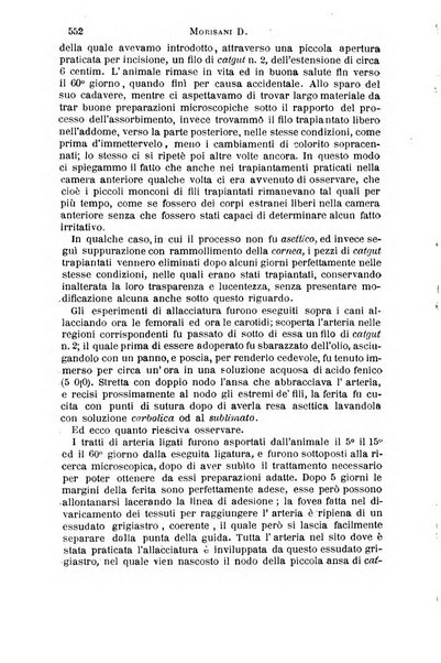 Il morgagni giornale indirizzato al progresso della medicina. Parte 1., Archivio o Memorie originali