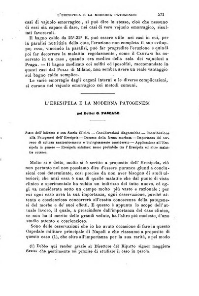 Il morgagni giornale indirizzato al progresso della medicina. Parte 1., Archivio o Memorie originali