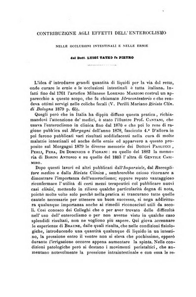 Il morgagni giornale indirizzato al progresso della medicina. Parte 1., Archivio o Memorie originali