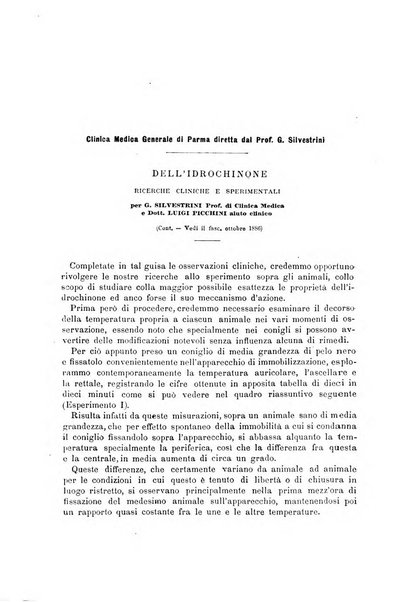 Il morgagni giornale indirizzato al progresso della medicina. Parte 1., Archivio o Memorie originali