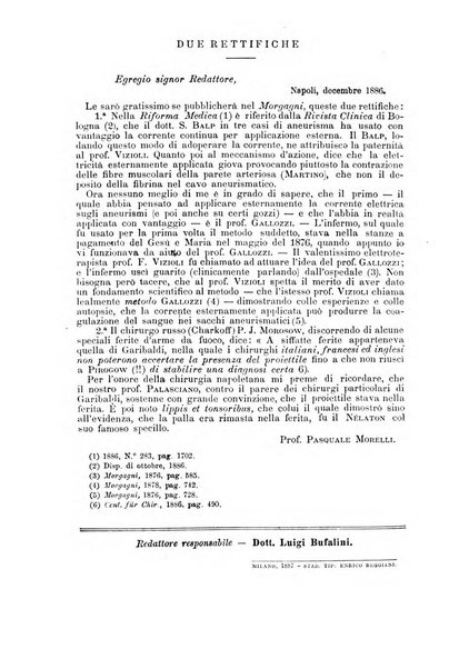 Il morgagni giornale indirizzato al progresso della medicina. Parte 1., Archivio o Memorie originali