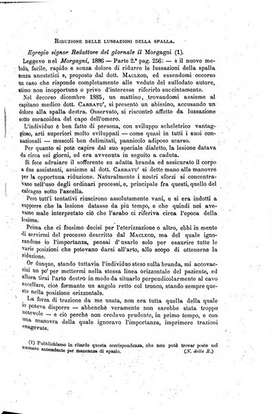 Il morgagni giornale indirizzato al progresso della medicina. Parte 1., Archivio o Memorie originali