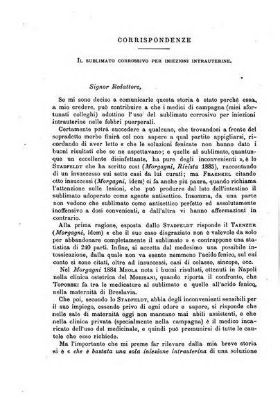 Il morgagni giornale indirizzato al progresso della medicina. Parte 1., Archivio o Memorie originali