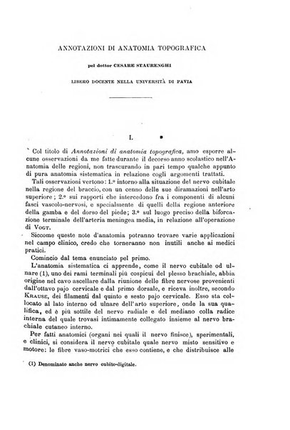 Il morgagni giornale indirizzato al progresso della medicina. Parte 1., Archivio o Memorie originali