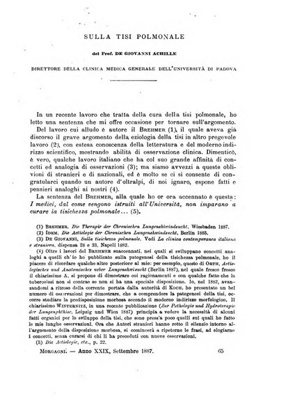 Il morgagni giornale indirizzato al progresso della medicina. Parte 1., Archivio o Memorie originali