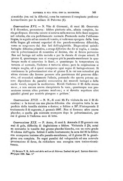 Il morgagni giornale indirizzato al progresso della medicina. Parte 1., Archivio o Memorie originali